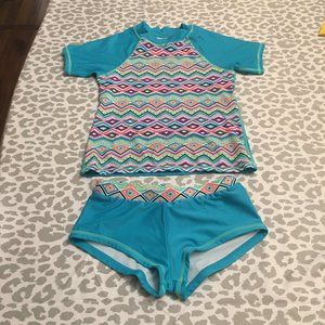 O-Rageous, 2 piece bathing suit, size 7